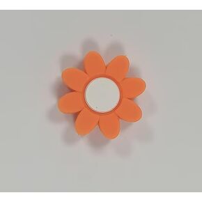 Orange Flower Petals Petal Embedded Tennis Racket Vibration Dampener Soft Silicon Racket Dampener Cartoon Shape Tennis Racquet Shock Absorbers Tennis Racket for Racquetball