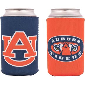 Auburn University Can Insulator Beverage Cooler 2 Pack Foam Beverage Holder Tigers War Eagle (2 Pack Can)