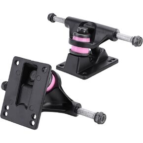 2pcs Skateboard Truck Independent Skateboard Aluminum Metal Alloy Skateboard Trucks 3.25inch Wheels(Black)