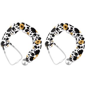 Sunflower Leopard Stethoscope Cover Sleeve Animal Nurse and Doctor Stethoscope Covers Set of 2 Stethoscope Protective Cover Soft Fabric Stethoscope Accessories