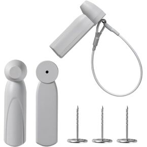 1000Pcs 58Khz AM Security Clothing Tags Grey Retails EAS Clothes Tag with 1000 Pins and 200 Lanyards