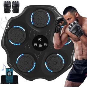 Enhanced Music Boxing Machine with Boxing Gloves, Bluetooth Boxing Machine Wall Mounted, Exciting Home Boxing Music Training for Adults and Kids