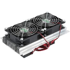 12V Compact Refrigeration Cooling Systems Semiconductor Thermoelectric Cooler Kit DIY Refrigeration Cooling System Mini Air Conditioner Fridge for Plate Cooling