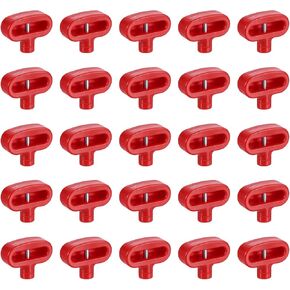 uxcell 50pcs Pegboard U-Hook Lock Stop Locks, Pegboard U-Hook Security Locks, Anti Sweep Theft Stop Locks for Retail Shop and Shopping Center Pegboard Display, Red