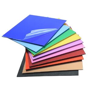 8x8 Inches Colorful Mirror Acrylic Sheet – 10 Pcs Reflective Mirror Acrylic Sheets for Laser Cutting, DIY Crafts, Home Décor & More (20x20 cm)