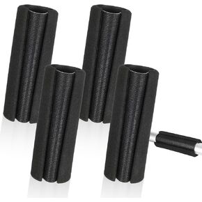 4 Pcs 4.3 Inch Handle Grips, Foam Bike Handlebar Grips, Soft Buffer Tube Cover Bucket Handle Grips, Comfortable Handle Covers for Fitness Home Garden Bicycle Exercise Equipment Handlebar Replacement