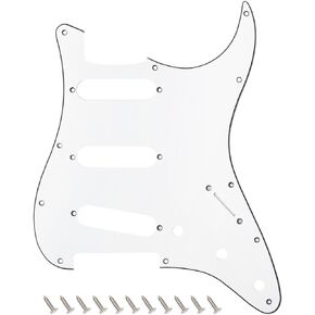 Banworks 3 Ply Strat SSS Pickguard 11-Hole Electric Guitar Pickguard Scratch Plate for USA/Mexican Fender Modern Style Standard Stratocaster ST JT/HB-01 Vintage Green