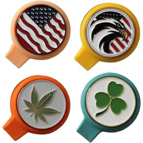 Silicone Golf Hat Clips,Magnetic Golf Ball Marker Holders for Hats,Caps,Gloves,Pants,Bags, Visors,Belts,Metal Golf Ball Markers,Men's and Women's Golf Novelty Gift