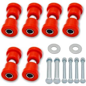 Golf Cart Spring Bushing Kit,Golf Cart Rear Leaf Spring Bushing Kits with Screw Nut, Suitable for EZGO PDS & TXT Gas and Electric Carts, Upgraded Red Replaces for OEM# 70289-G02/14158-G1