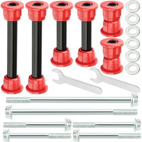 6Set Club Car Precedent Front Bushing Kit, Golf Cart Front Lower Spring & Front Upper A Arm Suspension Replace for 2004 and Later Club Car Precedent