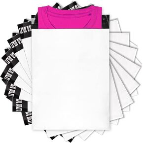 Fenia Poly Mailers 10x13 inch Medium Shipping Bags for T Shirt, Poly Packaging Bags, Self Seal Shipping Envelopes, White Mailing Bags, Shipping Bags for Small Business-(2Mil 80Pcs)