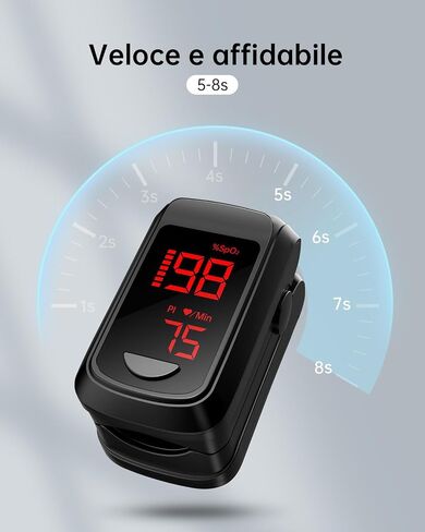 Pulse Oximeter Fingertip- Mini Oximeter Oxygen Saturation Monitor for SpO2/Heart Rate/PI, with Auto Graph Display/Alarm,FSA/HSA Eligible in Saudi Arabia