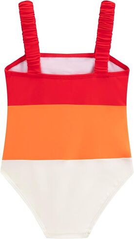 LIZENS Girls One Piece Swimwear Color Block 2-12Years Beach Bathing Swimsuit for Kids in Saudi Arabia