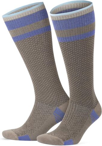 GoWith Unisex Knee High Compression Socks, 15-20 mmHg Rayon Made From Bamboo Socks, Breathable Travel Socks for Men & Women in Kuwait
