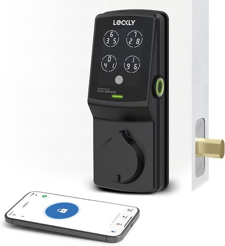 Lockly Secure Plus Smart Deadbolt Bluetooth Digital Door Lock, Fingerprint Scanner, Touchscreen Keypad, App Control, Auto Lock, Keyless Entry Door Lock in Saudi Arabia