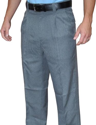 Smitty BBS-374 Pleated Base Pants w/Expander Waist Band Baseball Umpire Softball Official NFHS Grey in Saudi Arabia