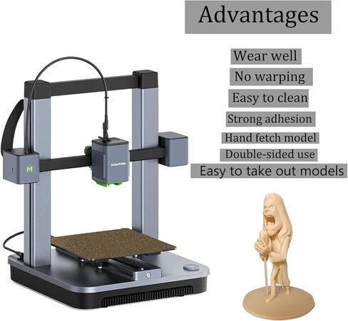 لوحة بناء PEI مزدوجة الجوانب لطابعة Ankermake M5/QIDI Q1 Pro ثلاثية الأبعاد، 250 × 250 مم PEI لوح فولاذي زنبركي مرن للطباعة على سطح قابل للإزالة منصة طابعة ثلاثية الأبعاد. in Kuwait