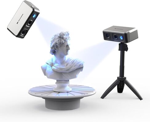 3D Scanner for 3D Printing with 0.01mm Accuracy, 24-bit Color Camera, 10FPS Scanning Speed, Anti-Shake Scan 3D Model Scanner for Android/iOS/Win10/MacOS, Seal Premium in Saudi Arabia