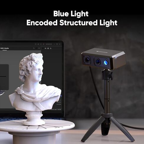 3D Scanner for 3D Printing with 0.01mm Accuracy, 24-bit Color Camera, 10FPS Scanning Speed, Anti-Shake Scan 3D Model Scanner for Android/iOS/Win10/MacOS, Seal Premium in Saudi Arabia