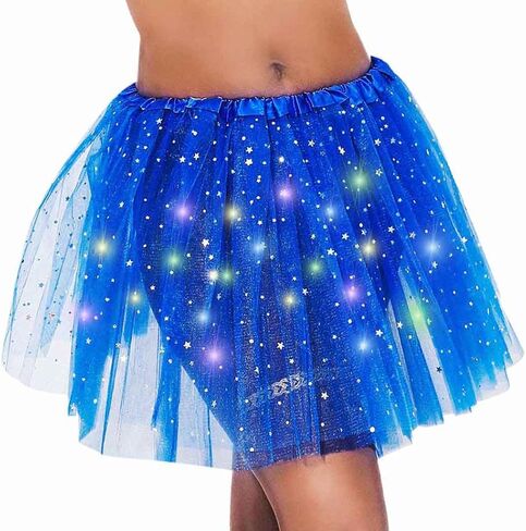 DRESBE Women's LED Skirt Light Up Tutus Glow Tulle Dance Skirts Party Rave Festival Halloween Clothes in Kuwait
