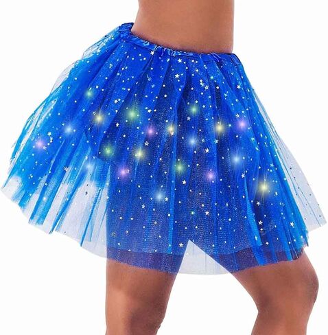 DRESBE Women's LED Skirt Light Up Tutus Glow Tulle Dance Skirts Party Rave Festival Halloween Clothes in Kuwait