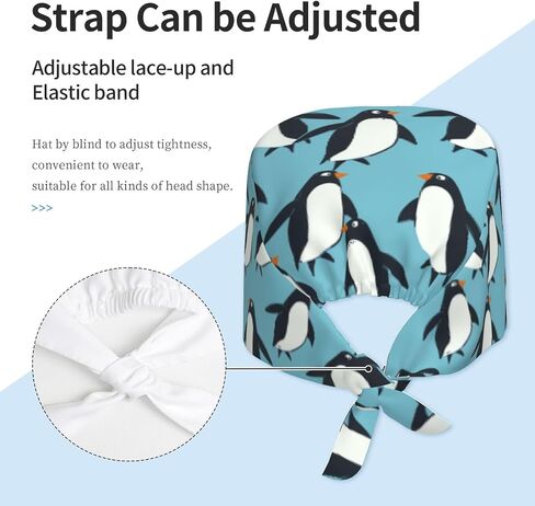 2 Pcs Working Cap with Sweatband Adjustable Working Hats Surgical Cap Nurse Hats Printed Bouffant Cap for Women Men in Saudi Arabia