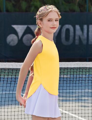 Zaclotre Girls Athletic Tank Tops Lightweight Stretchy Soft Basic Sleeveless Shirts for Kid Summer Clothes in Kuwait
