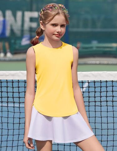 Zaclotre Girls Athletic Tank Tops Lightweight Stretchy Soft Basic Sleeveless Shirts for Kid Summer Clothes in Kuwait