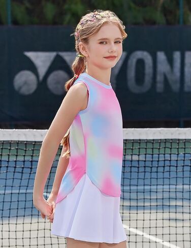 Zaclotre Girls Athletic Tank Tops Lightweight Stretchy Soft Basic Sleeveless Shirts for Kid Summer Clothes in Kuwait