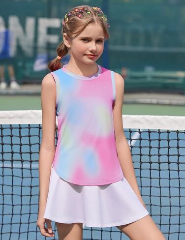 Zaclotre Girls Athletic Tank Tops Lightweight Stretchy Soft Basic Sleeveless Shirts for Kid Summer Clothes in Kuwait