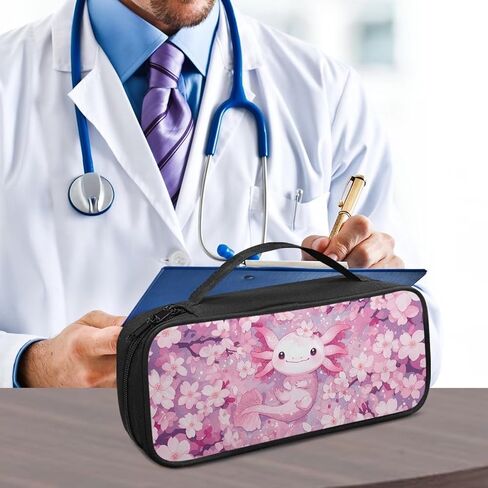 Cute Stethoscope Carrying Case,Cherry Blossoms Axolotl Stethoscope Bag for Nurse,Fits 3M Littmann Classic III,Cardiology IV Diagnostic,MDF Acoustica Stethoscopes and Other Nurse Accessories in Saudi Arabia