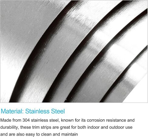 لفة رقائق من الفولاذ المقاوم للصدأ 304 - 2 عبوة من شرائح التشذيب المصقولة تناسب الآلات الصناعية - 0.3 مم × 20 مم × 1 متر (طول × عرض × طول) in Kuwait