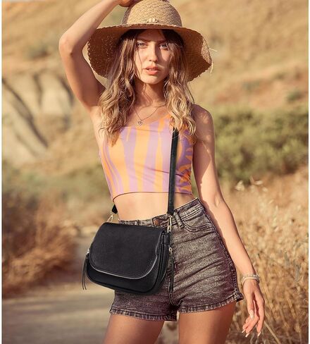Crossbody Bags for Women Small Pu Leather Over the Shoulder Purses and Flap Cross Body Handbags with Multi Pockets in Kuwait