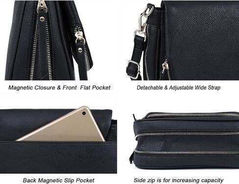 Crossbody Bags for Women Small Pu Leather Over the Shoulder Purses and Flap Cross Body Handbags with Multi Pockets in Kuwait