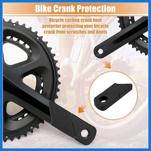 2 Set Silicone Bicycle Bike Cycling Crank Boot Protectors Mountain Bike Sleeve Crank Arm Cover Protection Black Auto Accessories in Saudi Arabia