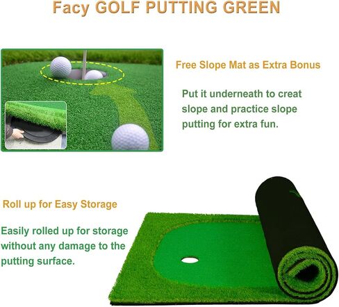 بساط Facy Golf Putting Green للاستخدام في الأماكن المغلقة/الخارجية - بساط تدريب جولف احترافي لوضع التدريب للاستخدام في المنزل والمكتب in Saudi Arabia
