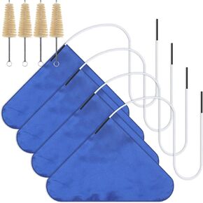 8 Pcs Clarinet Cleaning Kit Silk Clarinet Swab Clarinet Cleaning Cloth Mouthpiece Brush for Cleaning the Inner Tube Piccolo Flute Sax Saxophone