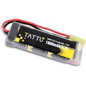 TATTU 8.4V 1600mAh NiMH Flat Battery Pack with Mini TMY Female Connector Assembled with 16G Wire