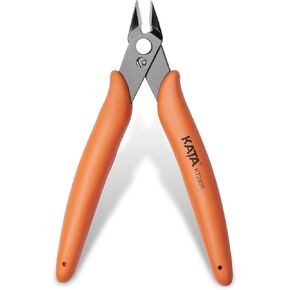 KATA 5 Inch Wire Cutters, Mini Flush Cut Wire Cutter Pliers, Precision Micro Cutter Flush Cutter for Electronics, Model, Jewelry, Model Kits, Orange