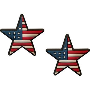 American Flag Tennis Dampener Star Shaped USA Tennis Dampers for Tennis Rackets 2 Pack