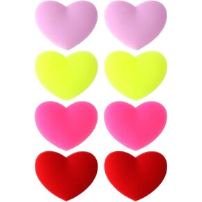 KALIONE 8pcs Tennis Vibration Dampener, Heart-Shaped Silicone Dampener Tool Tennis Racket Shock Absorbers for Tennis Racquet String Dampener Cute Tennis Supplies（Mixed Colors）