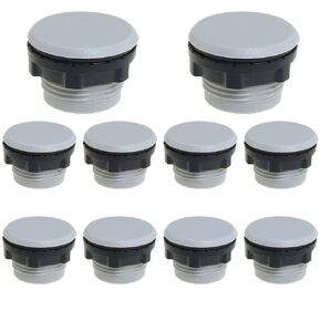 Heyous 10PCS 30mm Grey Plastic Push Button Switch Hole Panel Plugs Button Box Hole Plug Distribution Box Panel Plug Indicator Lamp Push Button Switch Protective Cover for Emergency Stop Switch