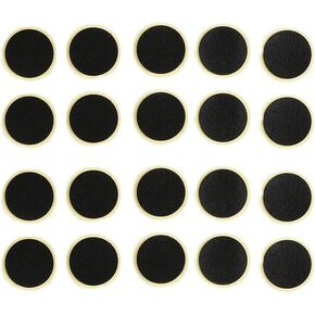 20 Pcs Black Bike Tire Patch Kit,Glueless Bike Repair Patch, Round for Bicycle Tube Patches,Bike Inner Tube Repair Kit,Bike Tire Repair Kits for Road and Mountain Bikes