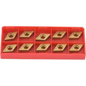 Jadeshay 10Pcs DCMT11T304-HM YBC251 DCMT32.51-HM Carbide Inserts, High Performance CNC Lathe Turning Tool Blades