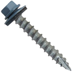 #14 Metal Roofing Screws: (250) Screws x 1-1/2" Galvanized Hex Head Sheet Metal Roof Screw. Self Starting Metal to Wood Sheet Metal Screws with EPDM Washer. for Corrugated Roofing