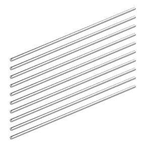 10pcs 5mm x 300mm Stainless Steel Solid Round Rods for Model, Lathe Bar Stock and DIY Craft