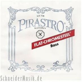 Pirastro 342020 Flat-Chromesteel Bass (Orchestra) Set, medium