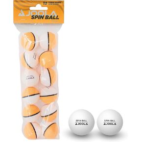 JOOLA Spinball Table Tennis Balls 12 Pack - 40mm Regulation Bulk Ping Pong Balls for Training and Recreational Play - Fun as a Cat Toy - Indoor and Outdoor Compatible- Dual Color Orange and White