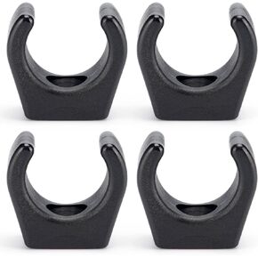 4PCS Boat Hook Holder Nylon Boat Ladder Clip Black Paddle Stowage Clamp for 7/8 Inches Tubes