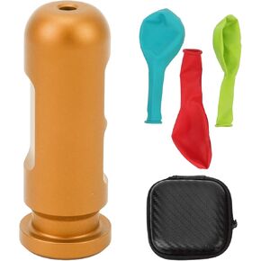 Ear Equalization Training Tool, Aluminum Alloy Diving Ear Pressure Balance Equipment with 3 Balloons, for Snorkeling UnderwaterDiving Beginner (Gold)
